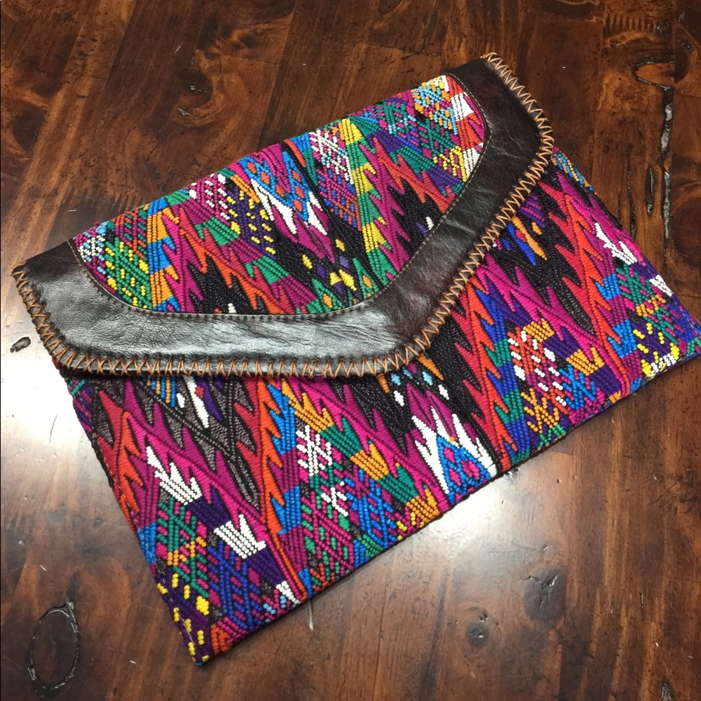 Huipil clutch bag hand woven kindle ipad case
